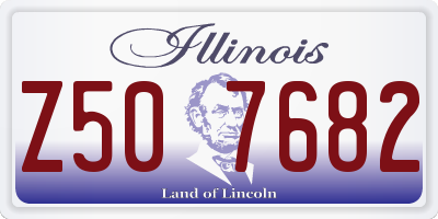 IL license plate Z507682