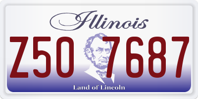 IL license plate Z507687