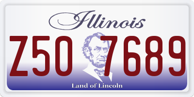 IL license plate Z507689