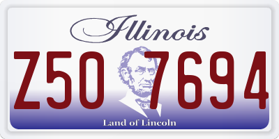 IL license plate Z507694