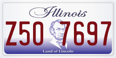 IL license plate Z507697