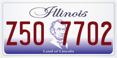 IL license plate Z507702