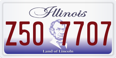 IL license plate Z507707
