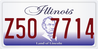 IL license plate Z507714