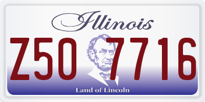 IL license plate Z507716