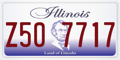 IL license plate Z507717