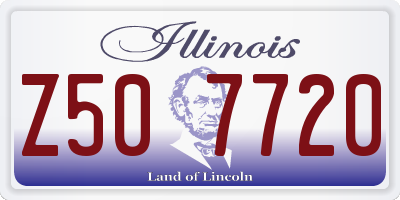 IL license plate Z507720