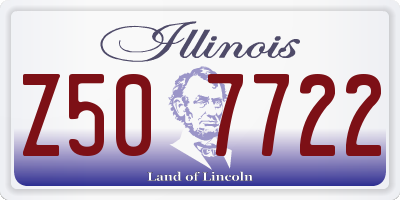 IL license plate Z507722