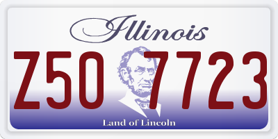 IL license plate Z507723