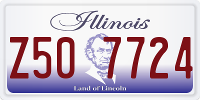 IL license plate Z507724