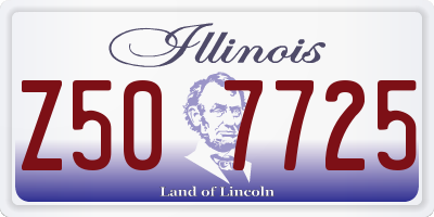 IL license plate Z507725