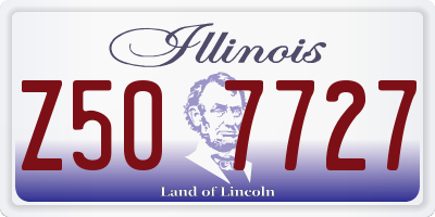 IL license plate Z507727