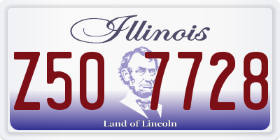 IL license plate Z507728