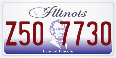 IL license plate Z507730
