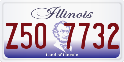 IL license plate Z507732