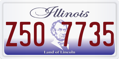 IL license plate Z507735
