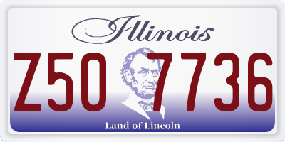 IL license plate Z507736