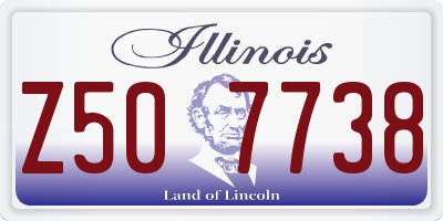 IL license plate Z507738