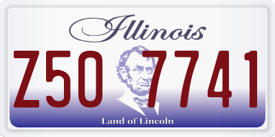 IL license plate Z507741