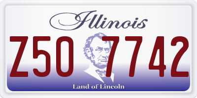 IL license plate Z507742