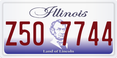 IL license plate Z507744