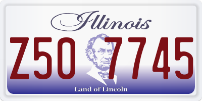 IL license plate Z507745