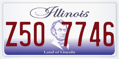 IL license plate Z507746