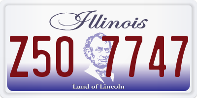 IL license plate Z507747