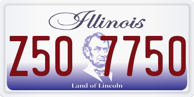 IL license plate Z507750