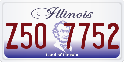 IL license plate Z507752