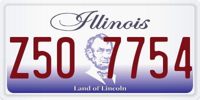 IL license plate Z507754