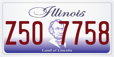 IL license plate Z507758