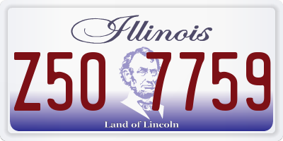 IL license plate Z507759