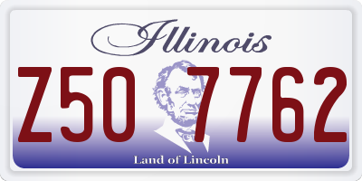 IL license plate Z507762