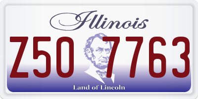 IL license plate Z507763