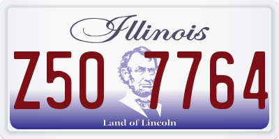 IL license plate Z507764