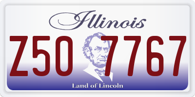 IL license plate Z507767