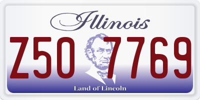 IL license plate Z507769