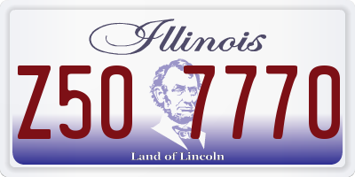 IL license plate Z507770