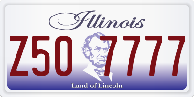 IL license plate Z507777