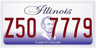 IL license plate Z507779
