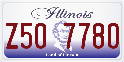 IL license plate Z507780