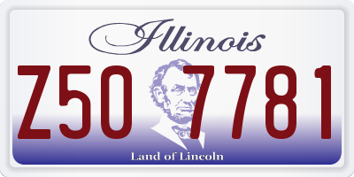 IL license plate Z507781