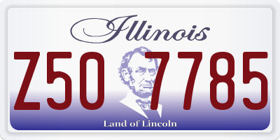 IL license plate Z507785