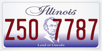 IL license plate Z507787