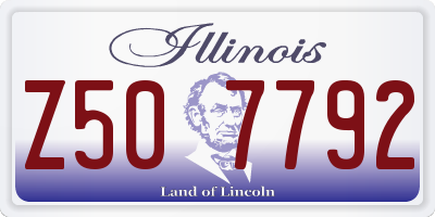 IL license plate Z507792