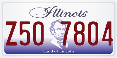 IL license plate Z507804