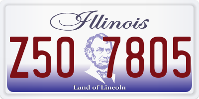 IL license plate Z507805