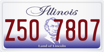 IL license plate Z507807