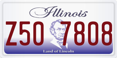 IL license plate Z507808